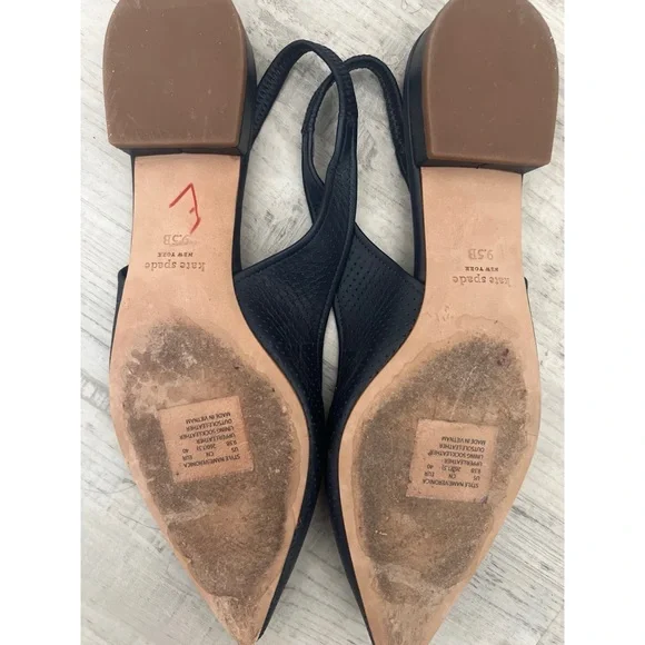 Kate Spade Blue Leather Flats - Picture 3 of 4